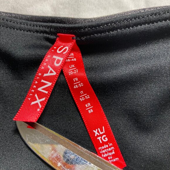 SPANX BY SARA BLAKELY XL Black Faux Leather Pull-On Ankle Leggings High Waist - Picture 3 of 9